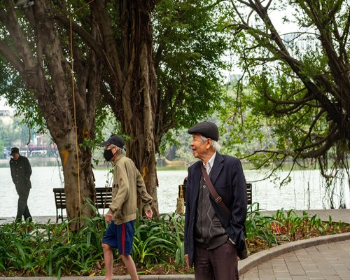 Relaxing walk in nature and lifestyle